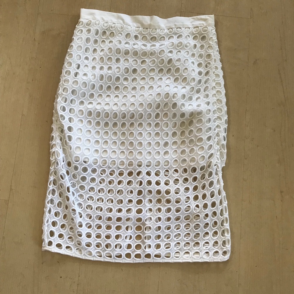 Banana Republic eyelet pencil skirt